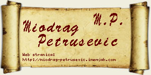 Miodrag Petrušević vizit kartica